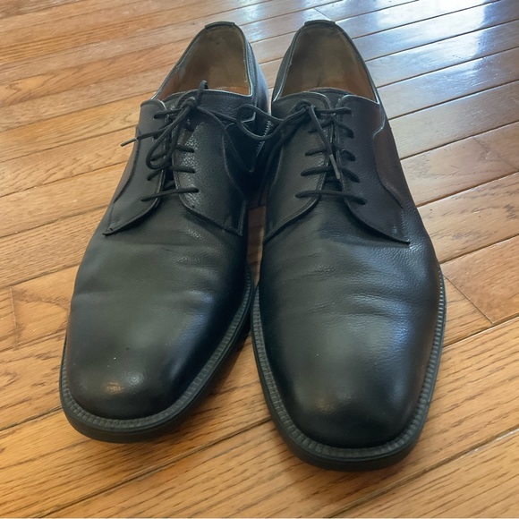 Salvatore Ferragamo Studio Oxford Lace-up Leather Shoe, Black, Men’s Sz 12 - Picture 2 of 12